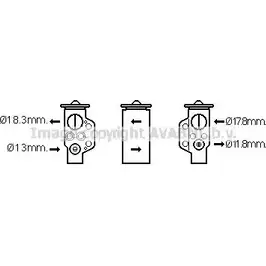 Расширительный клапан, кондиционер AVA QUALITY COOLING 3E B1GHW 2029940 4U2Q8C VW1333