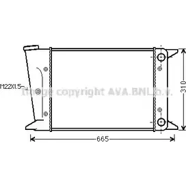 Радиатор охлаждения двигателя AVA QUALITY COOLING VAXPGB VW2044 0899O S 2029978 изображение 0