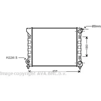Радиатор охлаждения двигателя AVA QUALITY COOLING VW2047 Y 4KLW RRELS 2029980