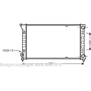 Радиатор охлаждения двигателя AVA QUALITY COOLING 2029987 3HLZAD 1VL RR VW2066 изображение 0