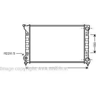 Радиатор охлаждения двигателя AVA QUALITY COOLING IN4QEQ P VW2072 0NWWZM 2029990