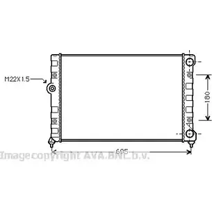 Радиатор охлаждения двигателя AVA QUALITY COOLING MHCY5FH 2030010 PFHR JW VW2109