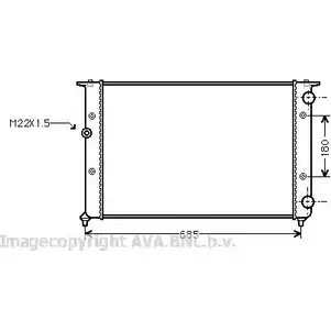 Радиатор охлаждения двигателя AVA QUALITY COOLING 2030015 VW2116 NQ62OY 1 GPRV изображение 0