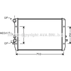 Радиатор охлаждения двигателя AVA QUALITY COOLING 9658R9X 2030041 U SA1P VW2193