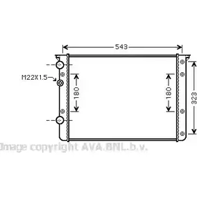 Радиатор охлаждения двигателя AVA QUALITY COOLING 2030062 OBN0NU VW2260 YRI SPM