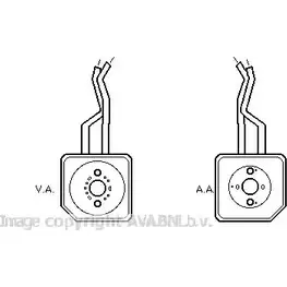 Масляный радиатор двигателя AVA QUALITY COOLING 2030100 VW3100 FL02Y3A HMR 4X изображение 0