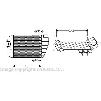Интеркулер AVA QUALITY COOLING VW4158 793GZ9 2030136 86Y NEM6