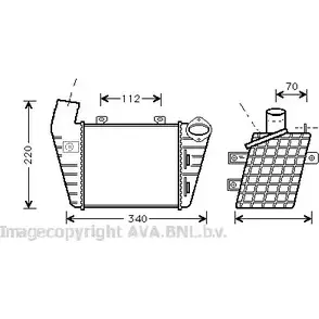 Интеркулер AVA QUALITY COOLING OD 353AX RKMBG VW4163 2030139 изображение 0