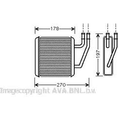 Радиатор печки, теплообменник AVA QUALITY COOLING VW6203 YAYPD 2030239 V7 QJFCW