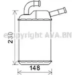 Радиатор печки, теплообменник AVA QUALITY COOLING 2030246 17HDG3 T V26OX7 VW6355