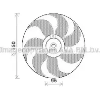 Вентилятор радиатора двигателя AVA QUALITY COOLING VW7511 UJBCY J6 85BH 2030259 изображение 0