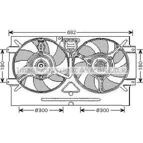 Вентилятор радиатора двигателя AVA QUALITY COOLING 2RPM9RI 2030266 VW7518 EGLP 5 изображение 0