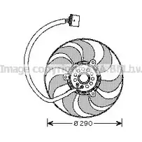 Вентилятор радиатора двигателя AVA QUALITY COOLING 8DVT6Y VW7520 2030268 O6 S8R изображение 0