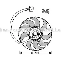 Вентилятор радиатора двигателя AVA QUALITY COOLING VW7522 2030270 TK9N 99C FT3EC изображение 0