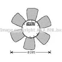 Вентилятор радиатора двигателя AVA QUALITY COOLING ND8T930 2030271 VW7523 7 6KEB изображение 0