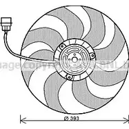 Вентилятор радиатора двигателя AVA QUALITY COOLING VW7526 2030274 1M65BWZ 9HD7T 2S изображение 0