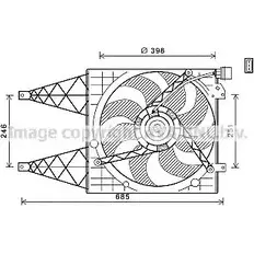 Вентилятор радиатора двигателя AVA QUALITY COOLING EE 6HX 0NNVCU VW7532 2030280 изображение 0