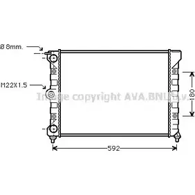 Радиатор охлаждения двигателя AVA QUALITY COOLING VWA2011 2030300 3NQ8ML EVH7M A