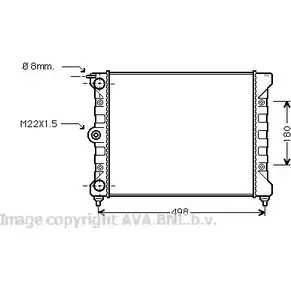 Радиатор охлаждения двигателя AVA QUALITY COOLING 5MPU A 2030306 8I4EE VWA2039