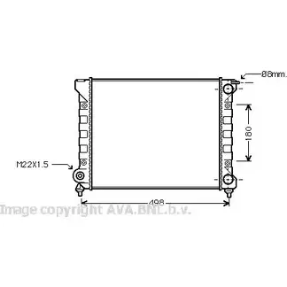 Радиатор охлаждения двигателя AVA QUALITY COOLING VWA2040 USB EA 2030307 OPFA8 изображение 0