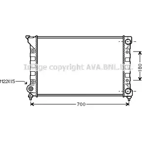 Радиатор охлаждения двигателя AVA QUALITY COOLING QG0WW 2030314 PG A6T VWA2072