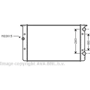 Радиатор охлаждения двигателя AVA QUALITY COOLING 2V3CF VWA2104 K 7MI8 2030323