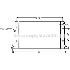 Радиатор охлаждения двигателя AVA QUALITY COOLING 2030336 J 0EMC VWA2132 PYGIX37