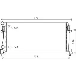 Радиатор охлаждения двигателя AVA QUALITY COOLING 2030372 0B KD53 VWA2340 9FQBWBC изображение 0