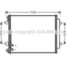 Радиатор кондиционера AVA QUALITY COOLING BKEACIQ 2030402 VWA5226D FJ1PL6 N