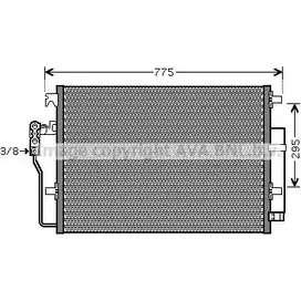 Радиатор кондиционера AVA QUALITY COOLING VWA5277D 2030408 FN GE7Q6 1T6MLR8 изображение 0