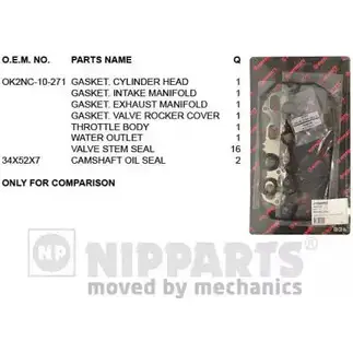 Комплект прокладок двигателя NIPPARTS J1240310 HZ7PX K 2032195 8711768272159 изображение 0