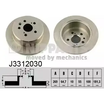 Тормозной диск NIPPARTS RIF 0Z J3312030 8711768053383 2037771
