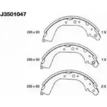 Тормозные колодки NIPPARTS J3501047 8711768054335 2038024 X5 RX18 изображение 0