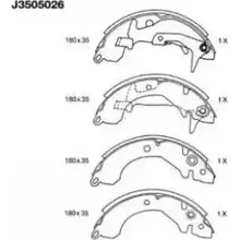 Тормозные колодки NIPPARTS A4Z HJN 8711768054922 2038092 J3505026 изображение 0