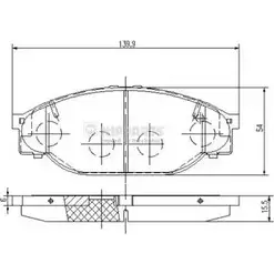 Тормозные колодки дисковые, комплект NIPPARTS J3602053 2038233 FVT GIS 8711768056056