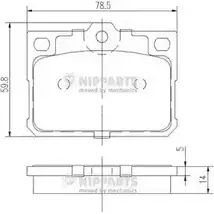 Тормозные колодки дисковые, комплект NIPPARTS 8 1X1S7W 2038281 J3603010 8711768056261