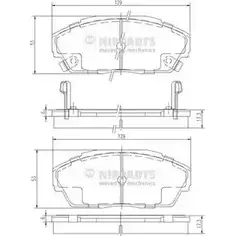 Тормозные колодки дисковые, комплект NIPPARTS MQDRM J J3604026 2038322 8711768056605 изображение 0