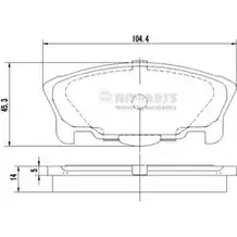 Тормозные колодки дисковые, комплект NIPPARTS J3606016 BOG PKS6 8711768056957 2038368 изображение 0