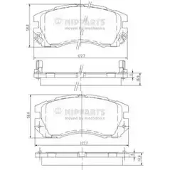 Тормозные колодки дисковые, комплект NIPPARTS J3607009 8711768057039 GBQTQM I 2038376 изображение 0