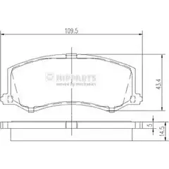 Тормозные колодки дисковые, комплект NIPPARTS 22PU Z 2038389 J3608010 8711768057121 изображение 0