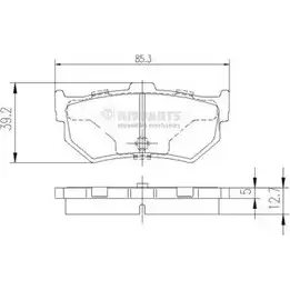 Тормозные колодки дисковые, комплект NIPPARTS N50D 7 J3618000 2038510 8711768057893