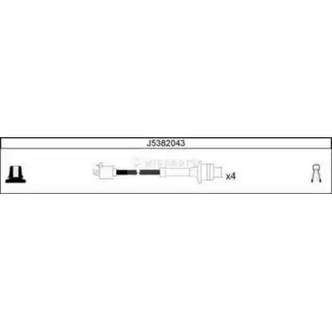 Высоковольтные провода зажигания NIPPARTS Z2RF UM7 J5382043 8711768073954 2042328 изображение 0