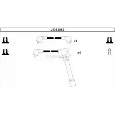 Высоковольтные провода зажигания NIPPARTS J5382089 OO5 FMWQ 8711768110406 2042344 изображение 0