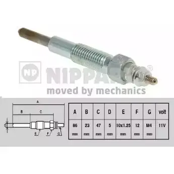 Свеча накала NIPPARTS MVGX9S 3 2042930 8711768113254 J5710301