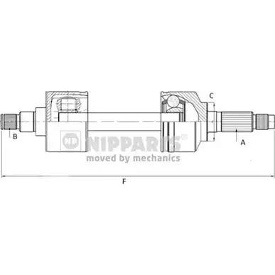 Приводной вал NIPPARTS EVHT3Q Z 2045218 N2818000 8718638000355