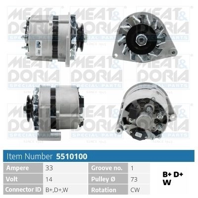 Генератор MEAT & DORIA 1438247442 5510100 XN3 H9X изображение 0