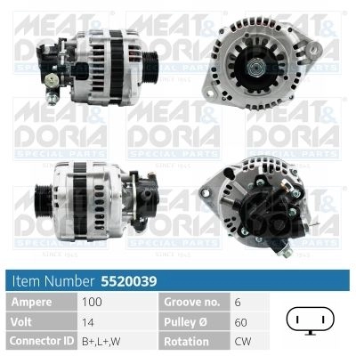 Генератор MEAT & DORIA 1437638288 0DV O2 5520039 изображение 0