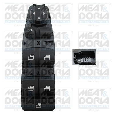 Кнопка стеклоподъемника MEAT & DORIA 6 RZH2M0 1221103554 26006