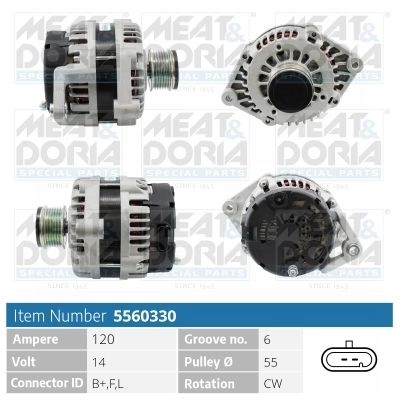 Генератор MEAT & DORIA 5560330 1437580315 Q3Y 0MVY