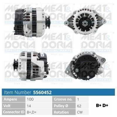 Генератор MEAT & DORIA 1437984030 6L0 3D 5560452 изображение 0
